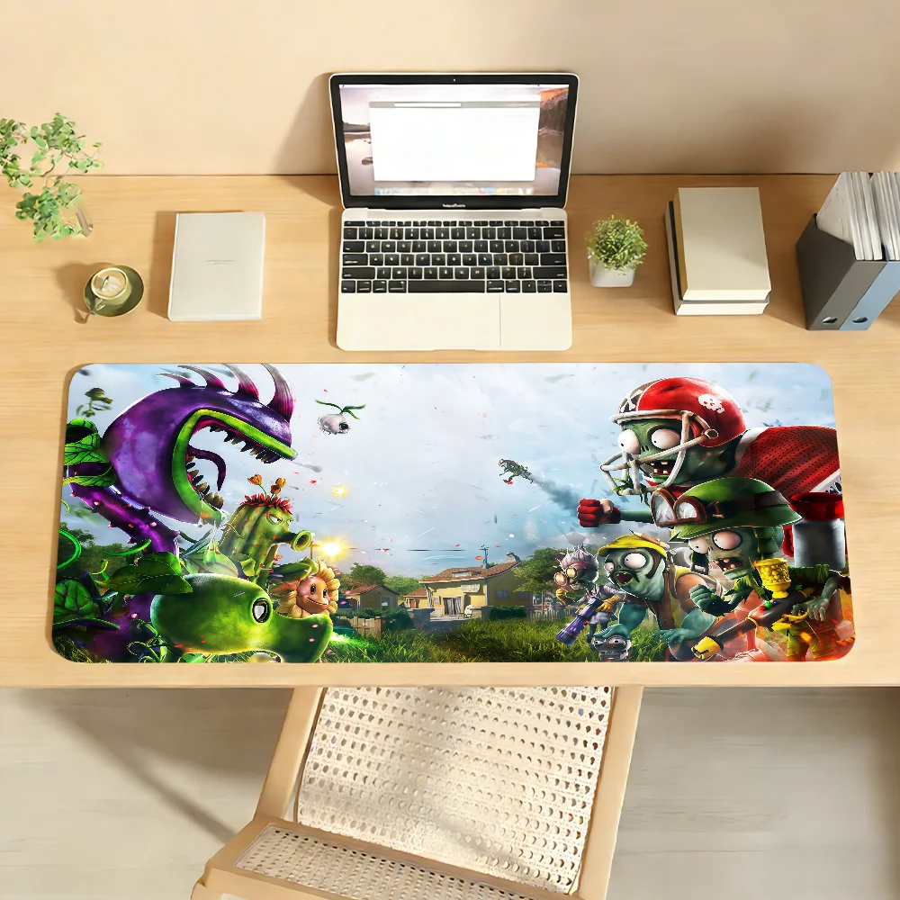 Cartoon P-Plants Vs Z-Zom-bies Mouse Pad Non-slip Desk Mat PC Laptop Accessories Rubber Office Keyboard Large Gamers Decoracion