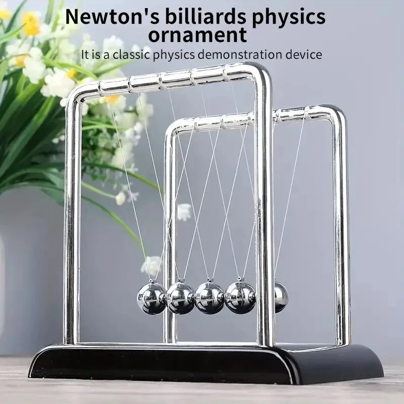 Newton Cradle Desktop Ornament Steel Ball Motion Balance Toy Physics Pendulum Model for Home Office Stress Relief Creative view 2