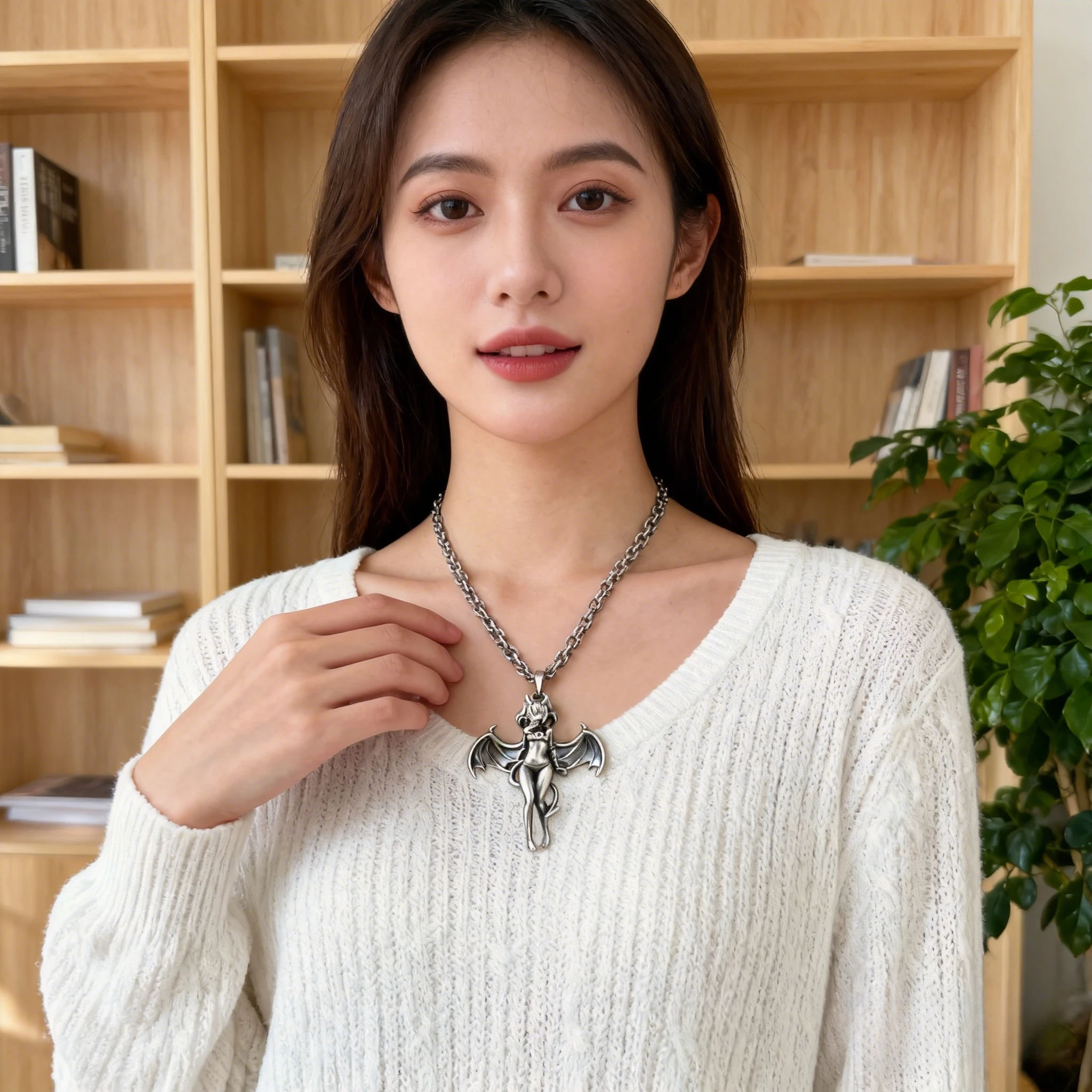 New Succubus Angel Necklace Unique Niche 2025 New Retro Wing-shaped Couple Pendant Sweater Chain Jewelry for Women Gothic Gift
