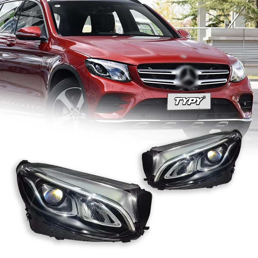 

Новые светодиодные фары, модифицированные полные фары для Benz GLC W253 2016-2019, указатели поворота, дневные ходовые огни