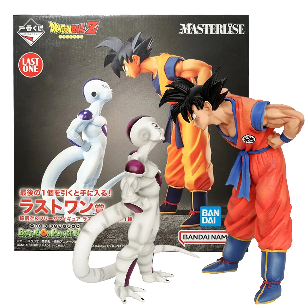 

13-23CM Anime Dragon Ball Son Goku Figure Goku Frieza Opposite Scene Stand Model Toy Doll Aciton Figure PVC BANDAI