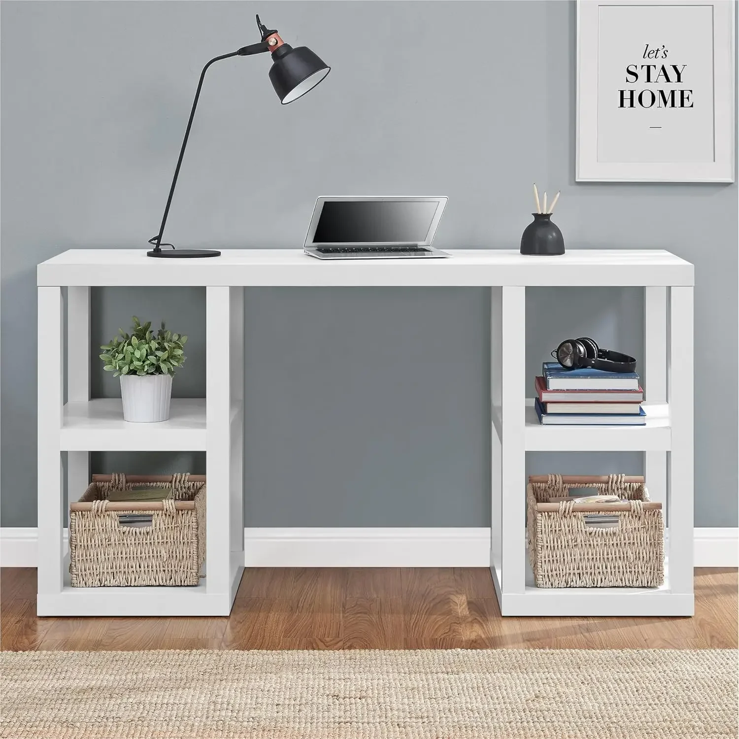 

Parsons Double Pedestal Computer Desk, White