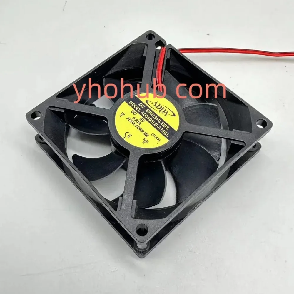 

ADDA AD0805LB-A70GL DC 5V 0.23A 80x80x25mm 2-Wire Cooling Fan