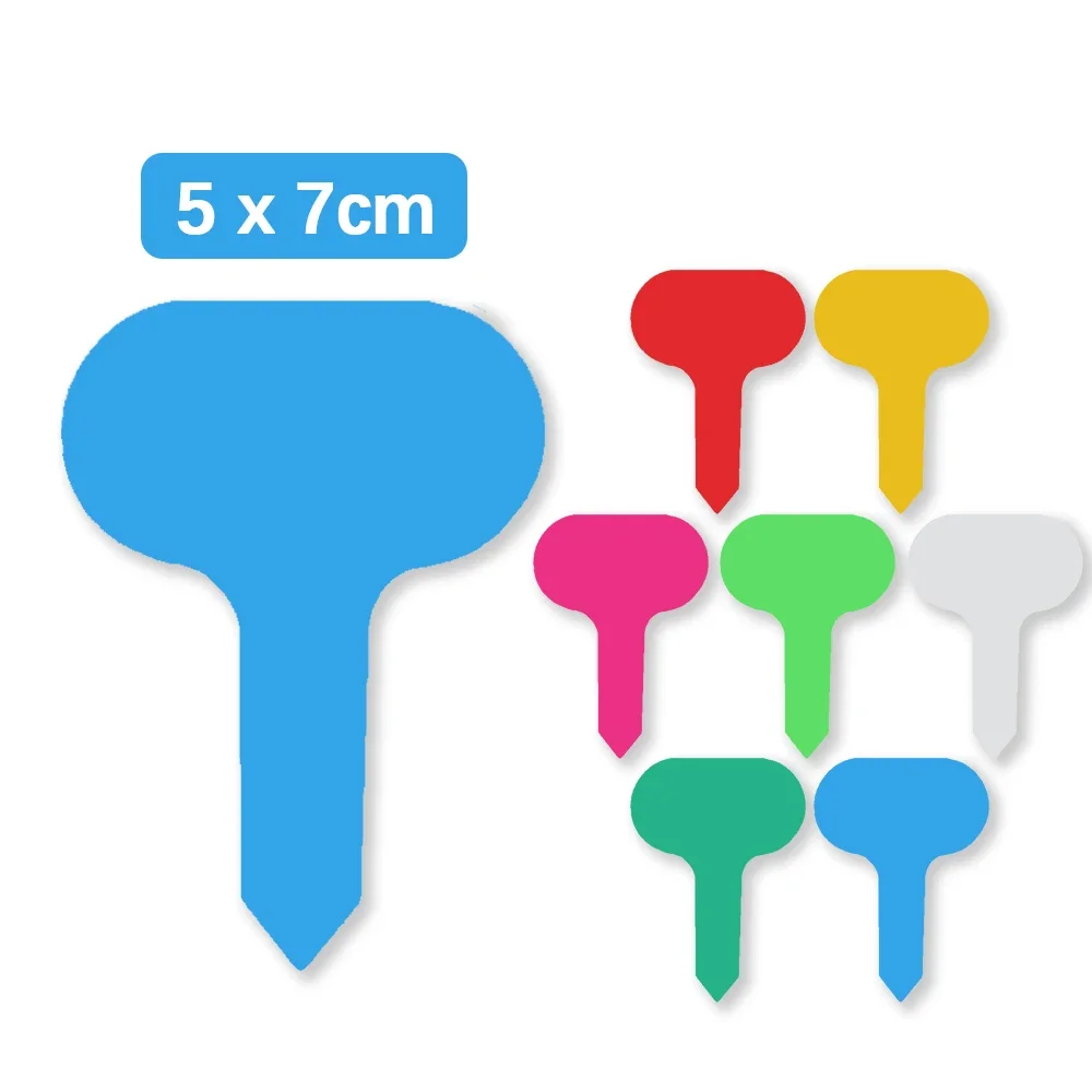 yes50PCS Garden 5x7CM Plant Labels Plastic Diy  Decorating Tools Flower Pots Landing Tag Multiple Color Nursery Seedling  Tray M