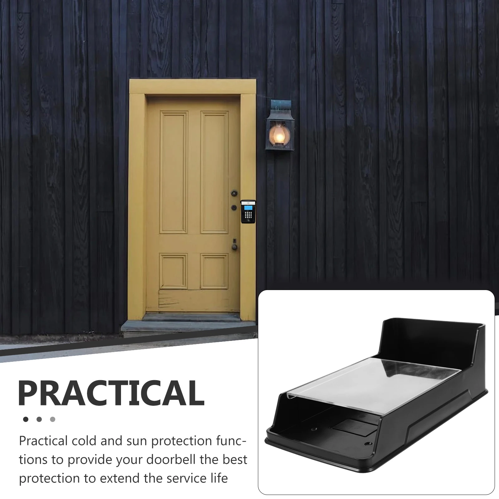 

Doorbell Cover 24.5x14.3cm Waterproof Protector for Small Access Control Machines Door Attendance Fingerprint Outdoor Home Use