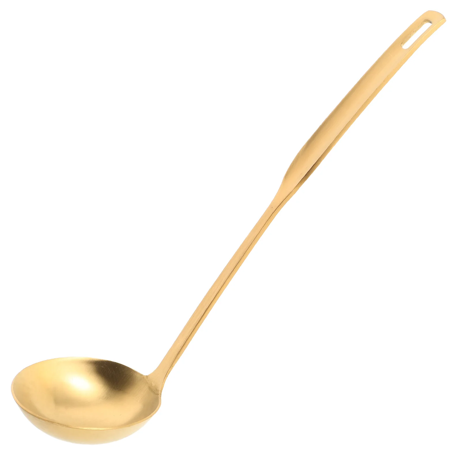 

Thickened 304 Stainless Steel Soup Ladle Golden Hot Pot Spoon Large Capacity Kitchen Utensils Heavy Duty Straining Tool
