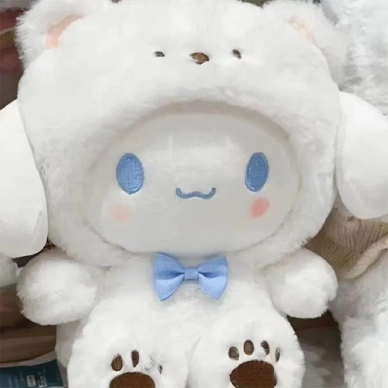 

Anime Sanro Kawaii Pochacco White Bear Cinnamoroll Kuromi Plush Toy Soft Stuffed Doll Perfect Birthday Present for Female Cute