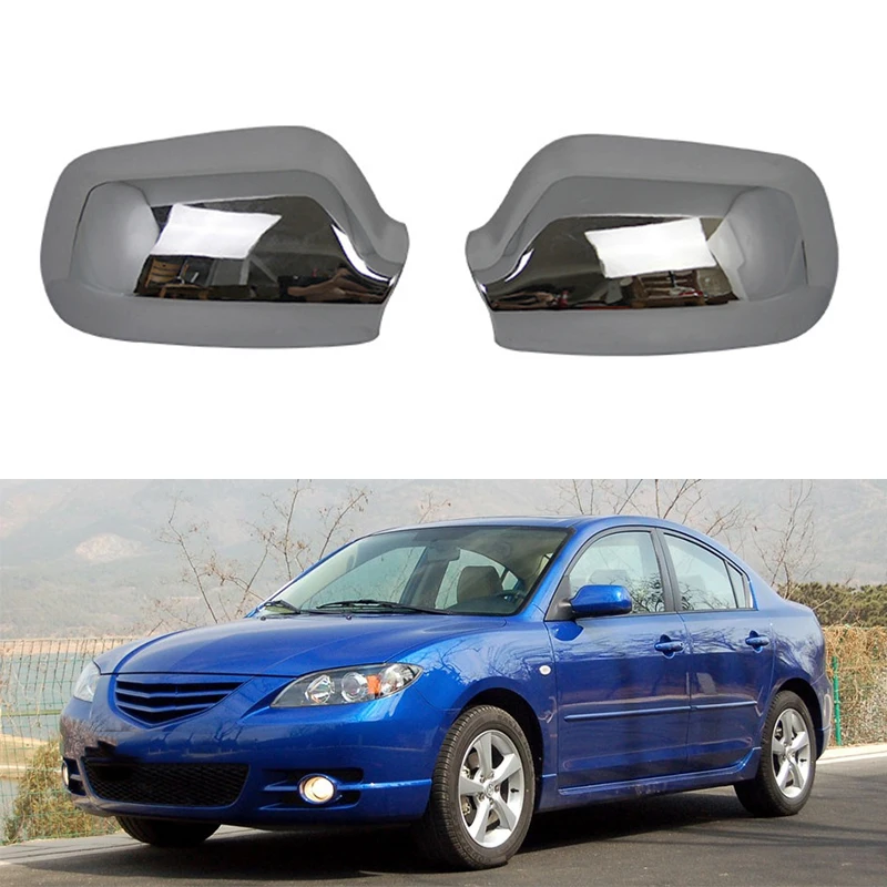 For mazda 3 6 2004 2005 2006 2007 2008 ABS Chrome Rearview Mirror Trim Cover Frame Exterior Car Styling