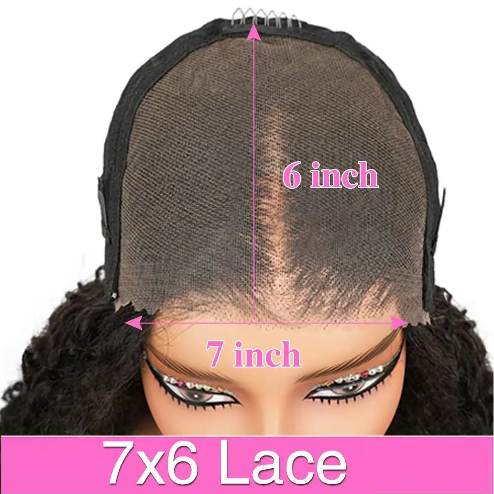 200% Density Bone Straight 7x6  Hd Transparent Lace Frontal Wig 42 46 Inch Brazilian Natural Color Straight Human Hair Wig 7x6 HD Transparent Full Frontal Lace Pre Plucked Long Wigs For Women 40 46 Inch view 5