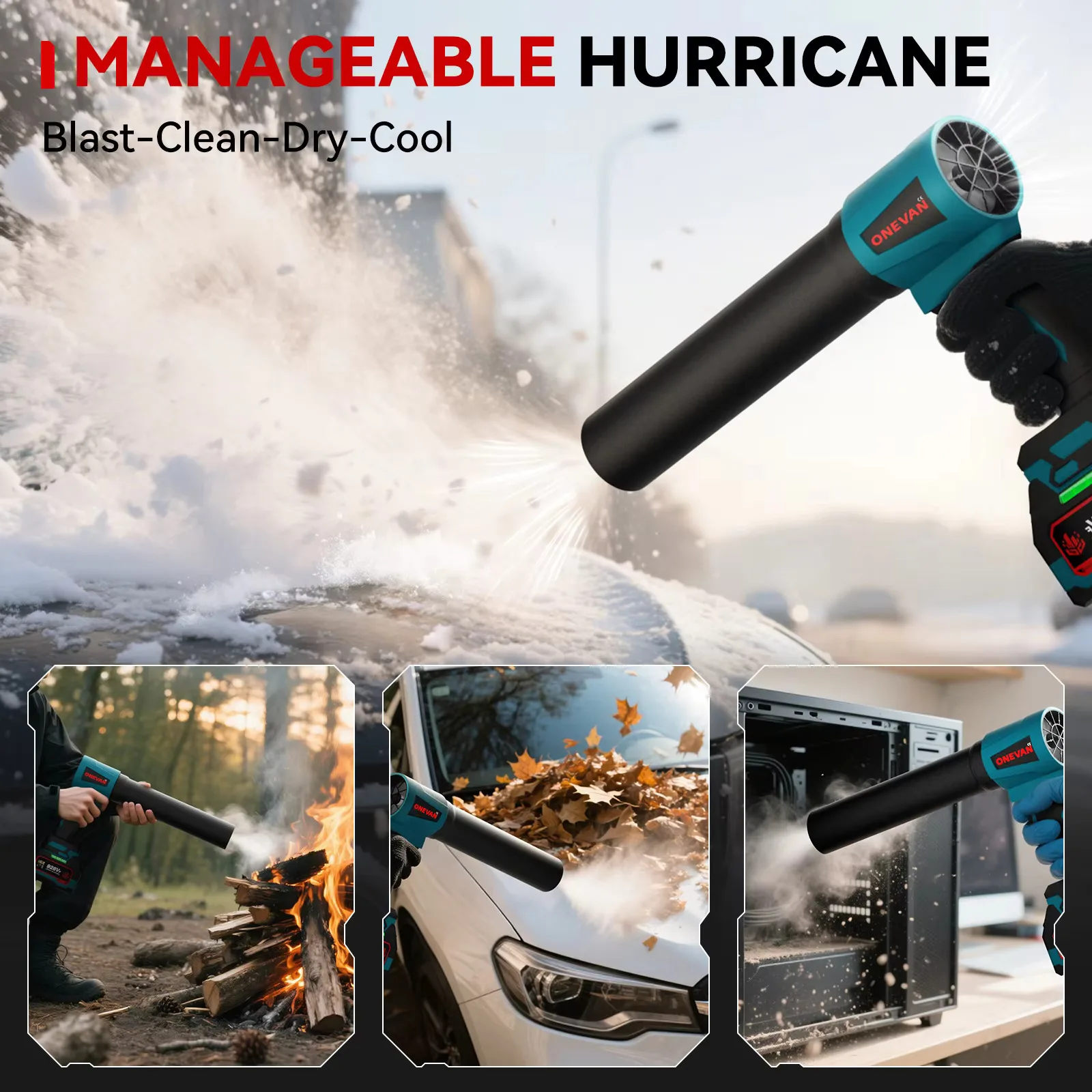 4000W Brushless 300000RPM Electric Turbo Blowers Jet Fan 400M/S Handheld Leaf Blower Dust Blowing Tool for Makita 18V Battery