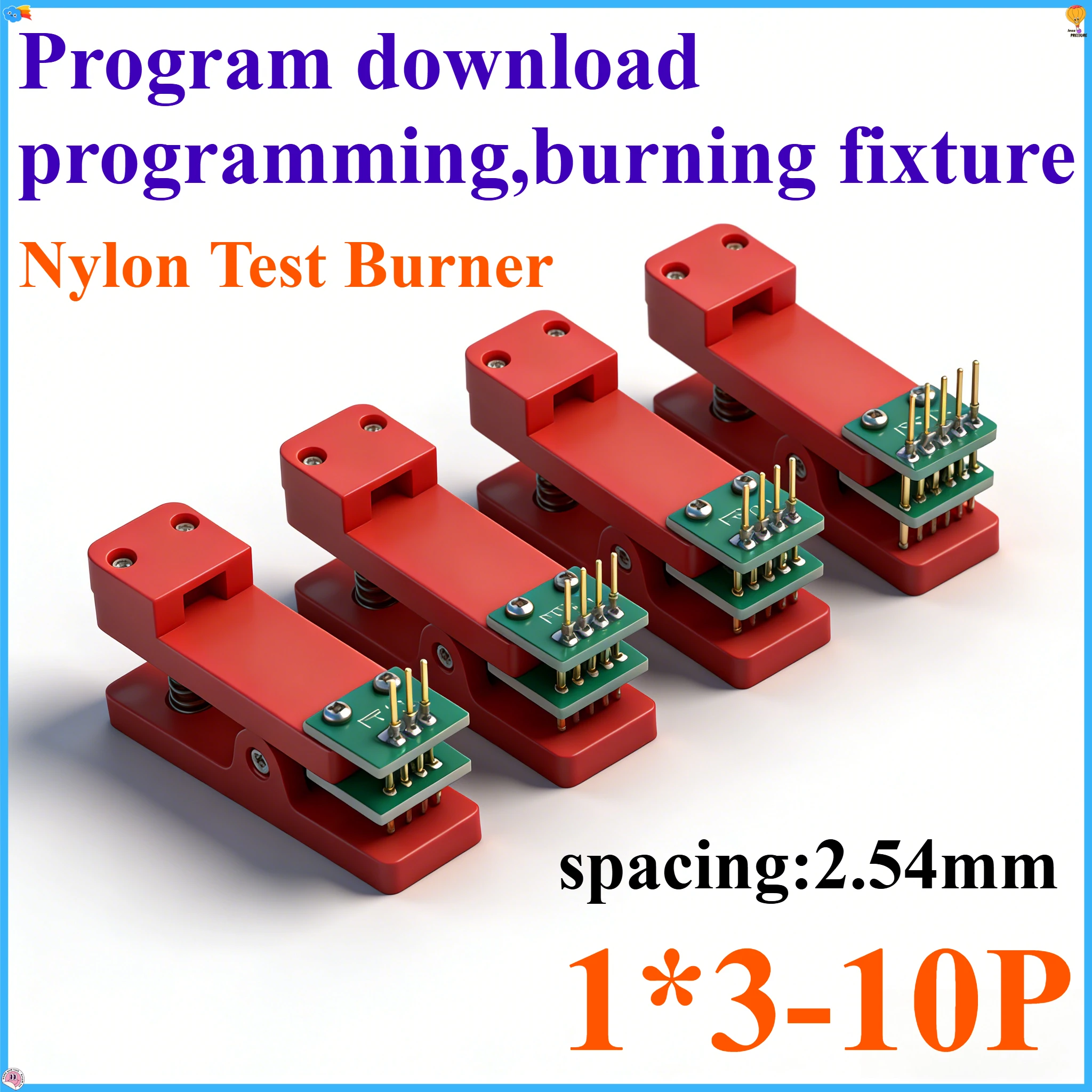 

1PCS 2.54mm spacing Test stand PCB clip Clamp Fixture fixture Probe pogo pin Download Program Burn 3P 4P 5P 6P 7P 8P 9P 10P