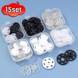 Kit di elementi di fissaggio per bottoni automatici in plastica da 10 mm, bottoni automatici da cucire, bottoni automatici per cucire, camicie di fissaggio, cardigan, maglione, vestiti per bambole