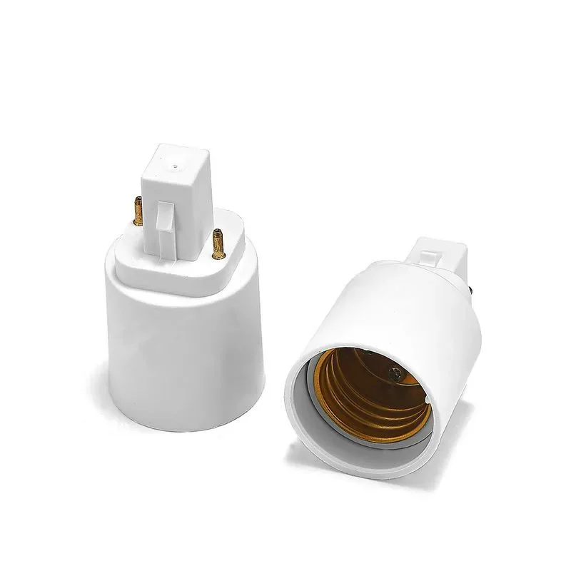10pcs  G24 to E26/E27 Socket Adapter 2Pin Conductive Gx24d Lamp Base Adapter G24d to Medium Edison Light Socket Converter