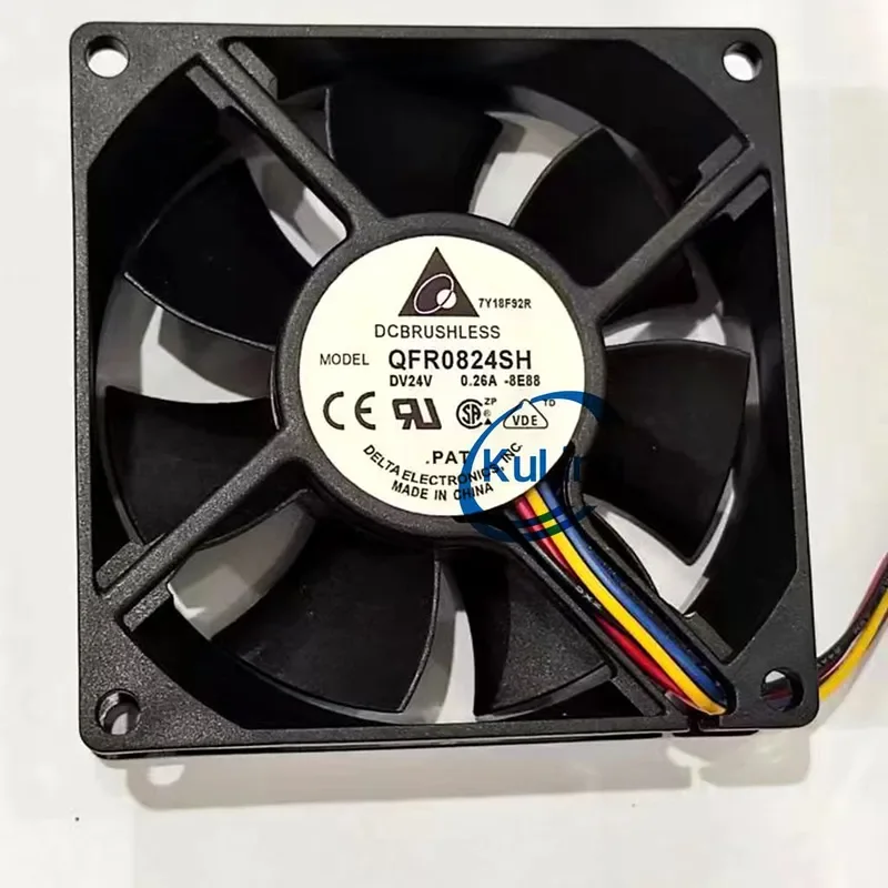 New QFR0824SH-DT50 24V 0.26A Inverter Automatic Arm Cooling Fan for 8025