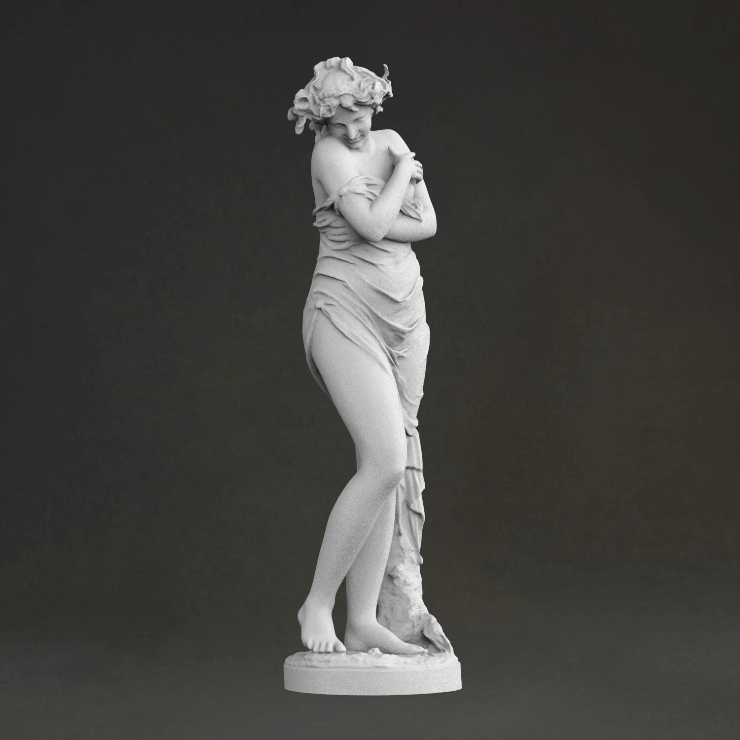 

"Shy Venus" sculpture, 3D printed resin material, hand-painted, plaster-like textured decoration (ships within 10 days)