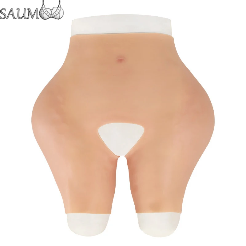 2025 New Silicone Booty Lift Fake Butt Open Style Pussy Pants Artificial Buttock Plump Crotch Catheter Men's Queen Crossdresser