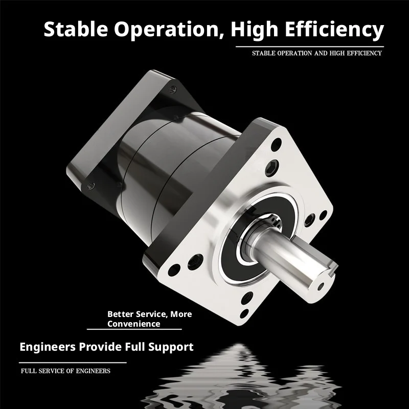 Planetary Gear Reducer for Servo Motors: 57/86/110/130mm Flange, Ratio 3.25–165, IP65, Oil Lubricated, ≤50dB view 4