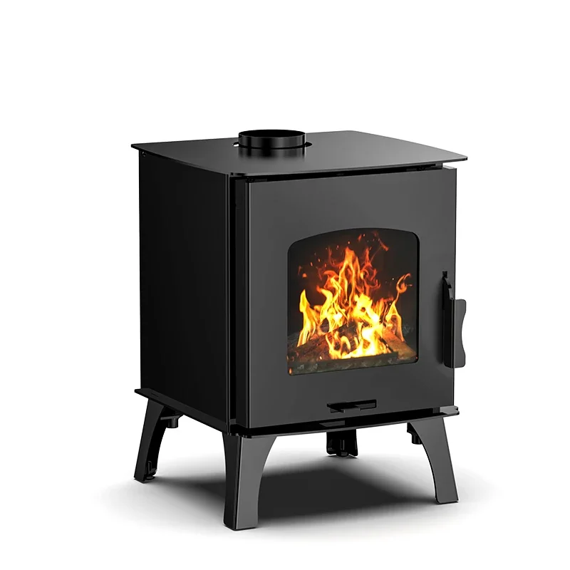 4KW Mini wood burning stove indoor heating small smokeless freestanding cast iron mini wood stove for sale