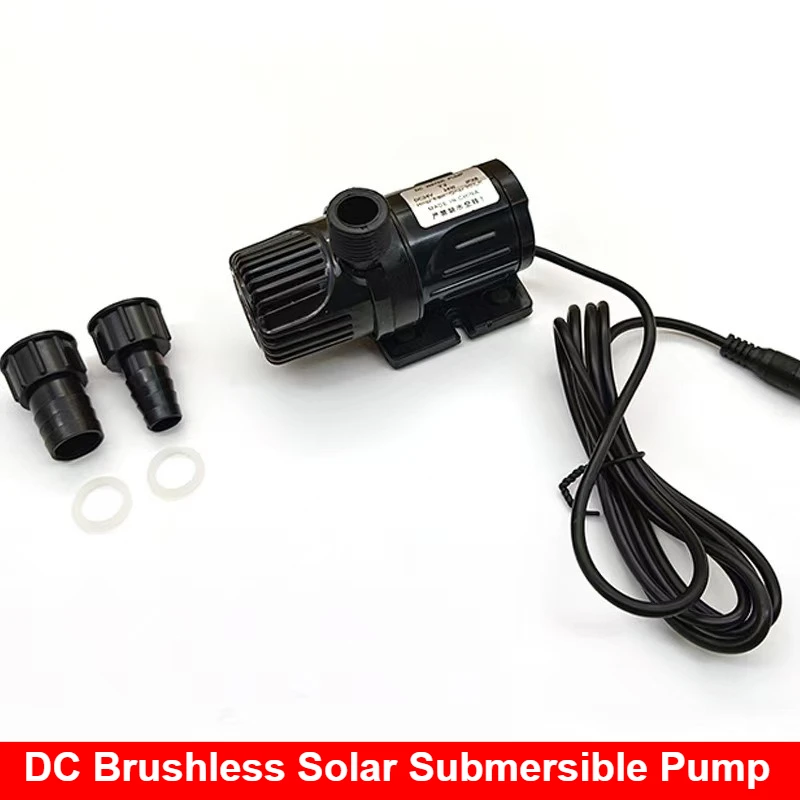 

1pc 12v High Voltage Super Quiet Solar DC 24V Lift 5.6M 800L/H Brushless Motor Submersible Booster Pump Quick Joint