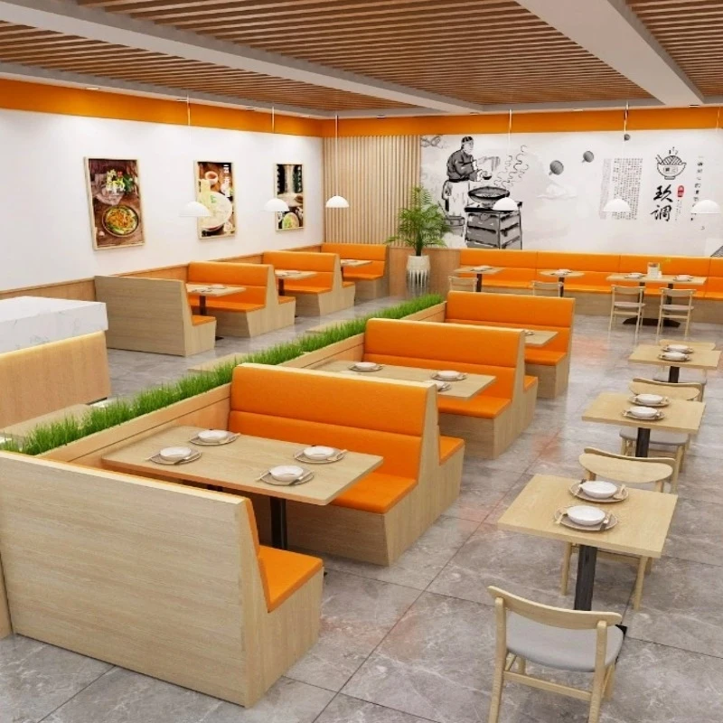 

Мебель для кейтеринга, комплекты столов и стульев для кафе с молочным чаем, настенные диваны-кабинки, модная мягкая мебель для ресторанов