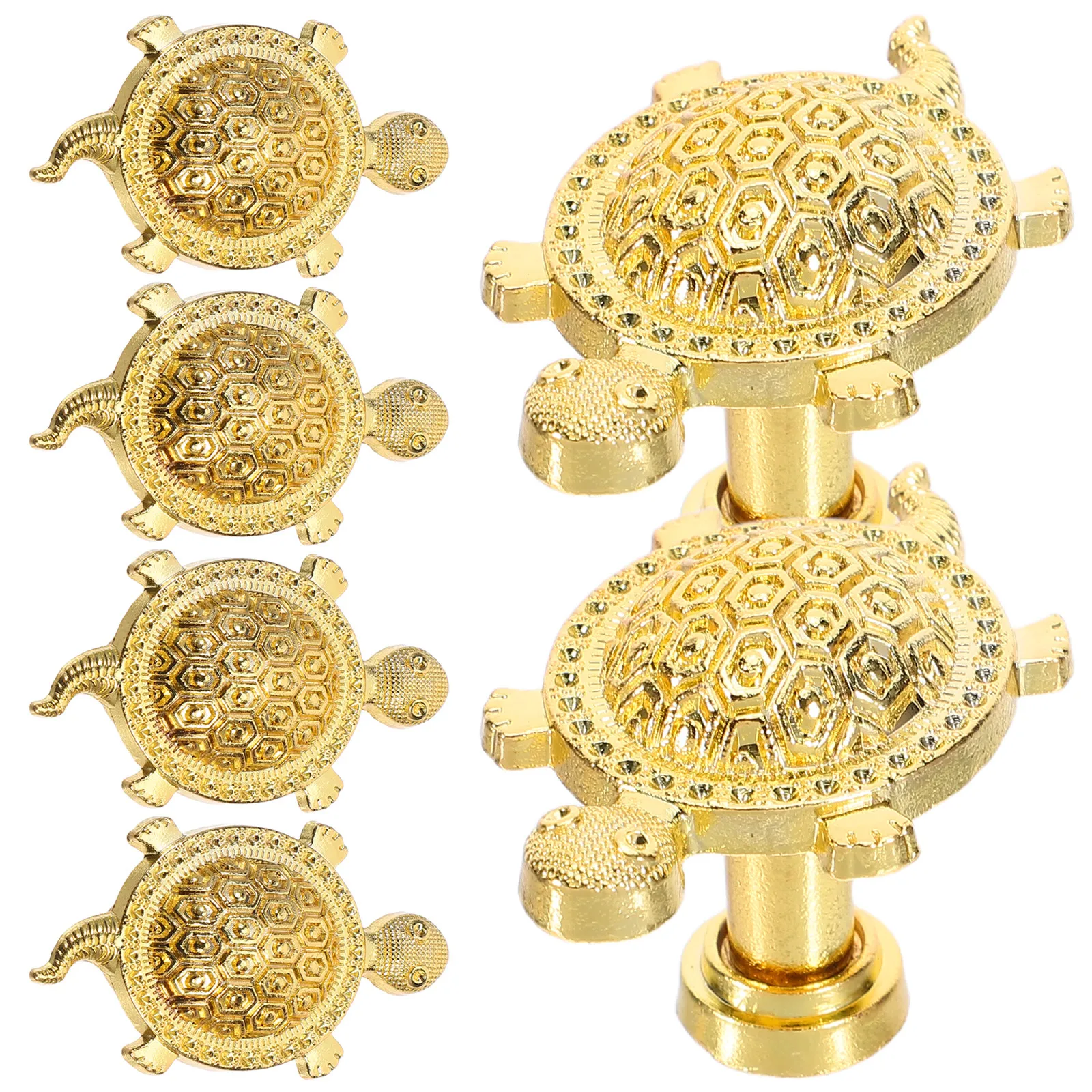 6Pcs Sea Turtle Cabinet Handles Zinc Alloy Ocean Drawer Pulls for Bathroom Kitchen Dresser Coastal Nautical Single Hole
