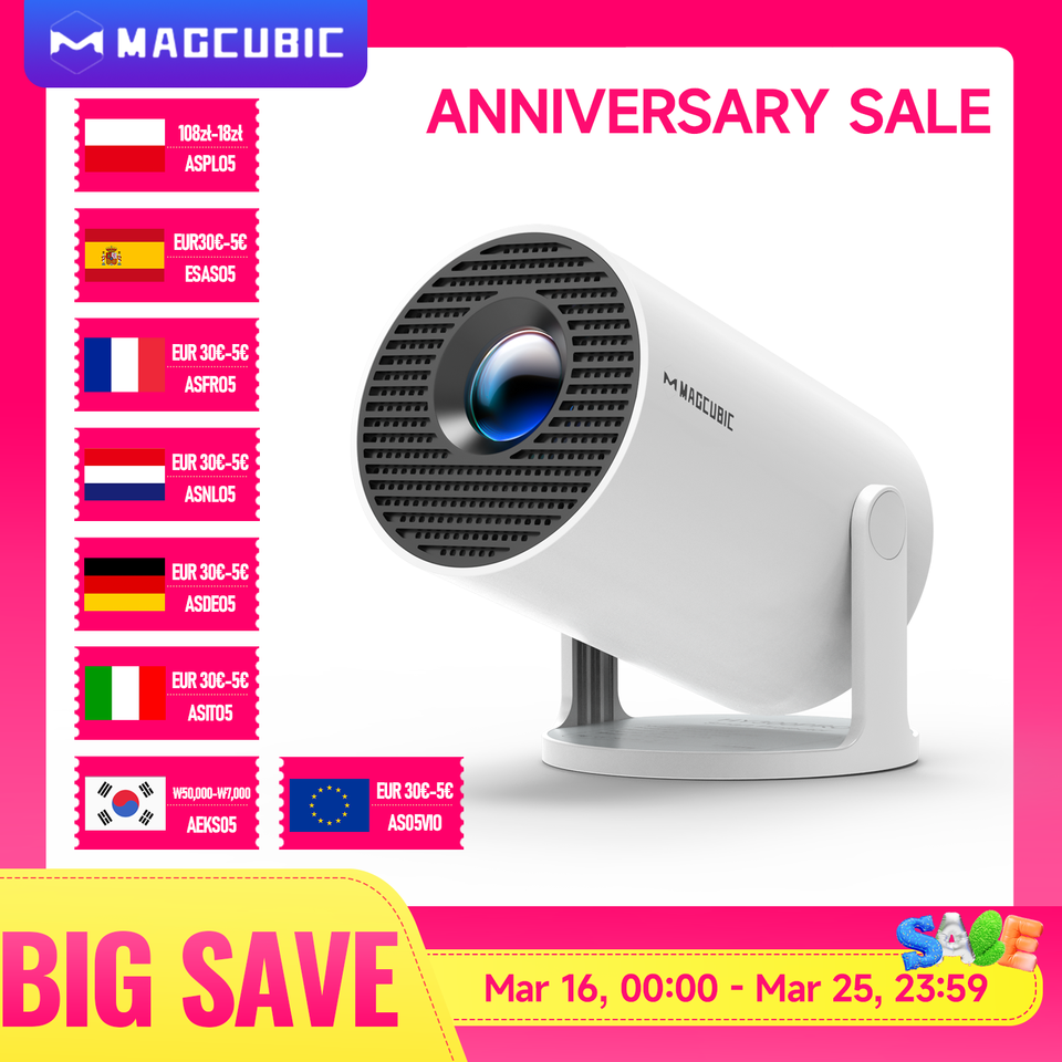 MAGCUBIC Projector HY300 PRO 8K Android 14 Dual Wifi6 290ANSI Allwinner H726 BT5.4 1080P 1280720P Home Cinema Outdoor Projetor 