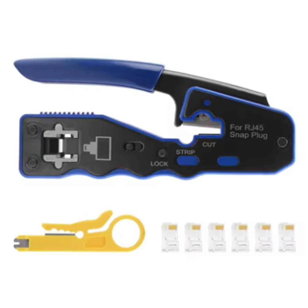 

BYBS-Pass Through Crimper Stripper Cutter Multifunctional Network Cable Pliers Piercing And Crimping Pliers