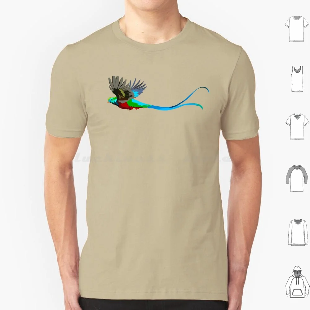 Quetzal T Shirt 6Xl Cotton Cool Tee Quetzal Bird Tropical Tropical Bird Pajaro Pajaro Tropical Central America Mexico Guatemala