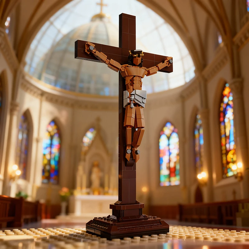 

Строительные блоки «Хорошая пятница Иисуса», фигурки, модель, креативные наборы кирпичей, игрушки для детей, подарки для взрослых, украшение для рабочего стола, 588 шт.