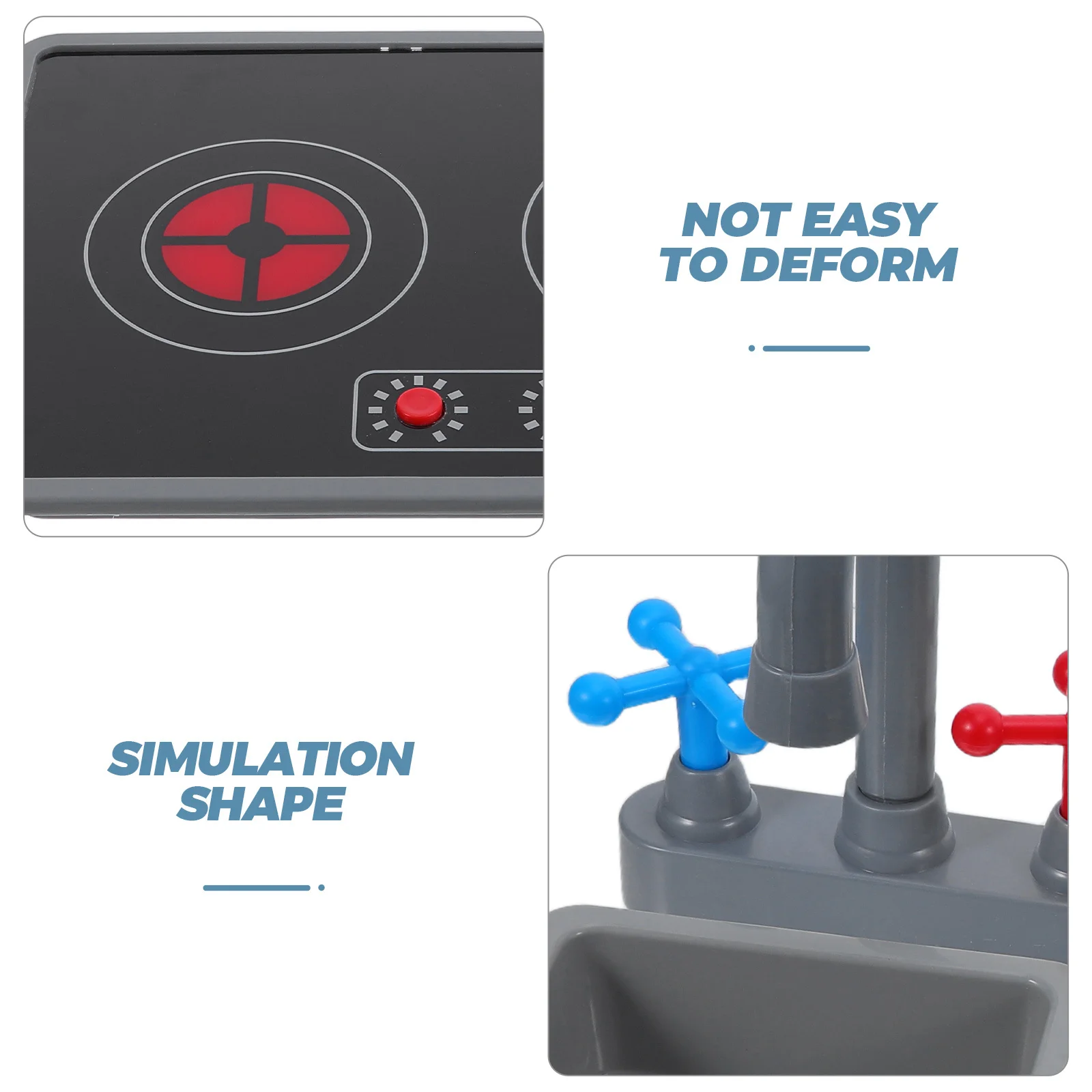 3 pezzi Set di elettrodomestici da cucina Simulazione per bambini Stufa elettromagnetica Realistica per bambini Fai finta di cucinare Cucina di gioco di ruolo