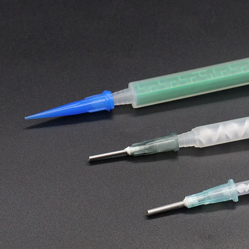 Imagem -03 - Cola Bico de Mistura para Dois Componentes Máquina de Mistura Líquida Epóxis Misturador Estático Adesivos Dispensação Tubo de Resina 50 Pcs ab