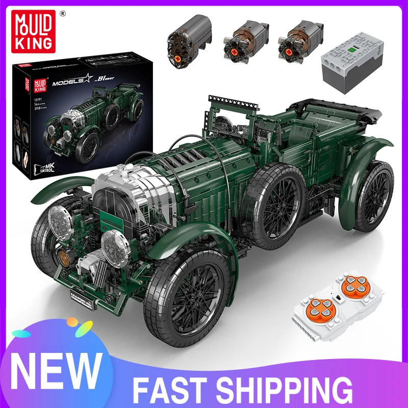 Mould King 13191 Technical Car Toys The APP/RC Blower Vintage Car Building Block Assembly Car Brick Set Kids Christmas Gifts