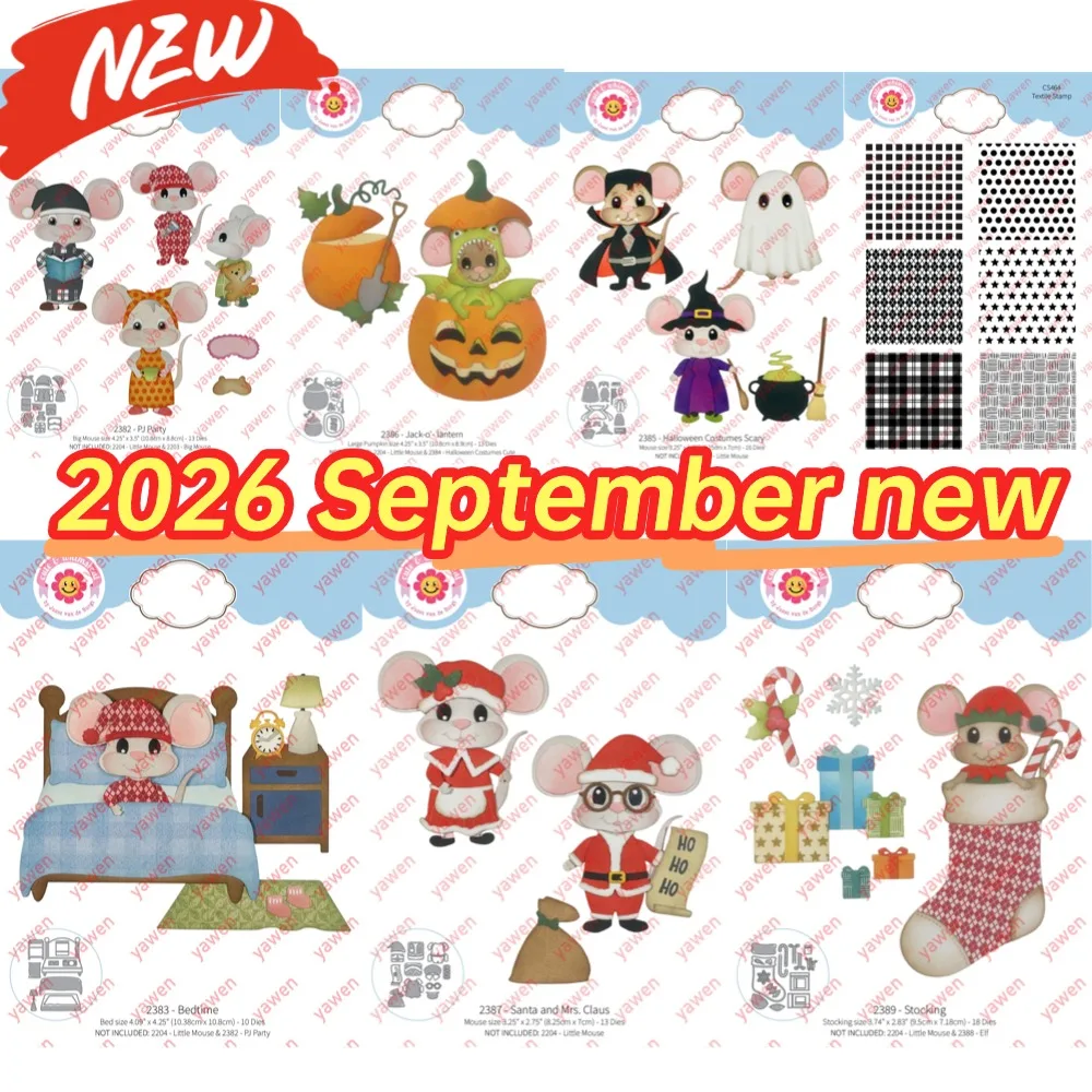 2026 Maus stand auf dem Ast Metall-Stanzformen für Scrapbook, Tagebuch, Dekoration, Prägeschablone, DIY-Grußkarte, handgemacht