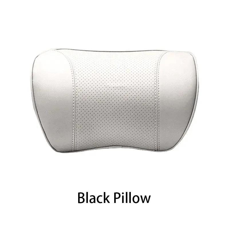 Travel Rest Neck Pillow Seat Headrest For Tesla Model 3/Y/X/S Car Accessories PU Leather Neck Pillow Memory Foam Pillows view 5