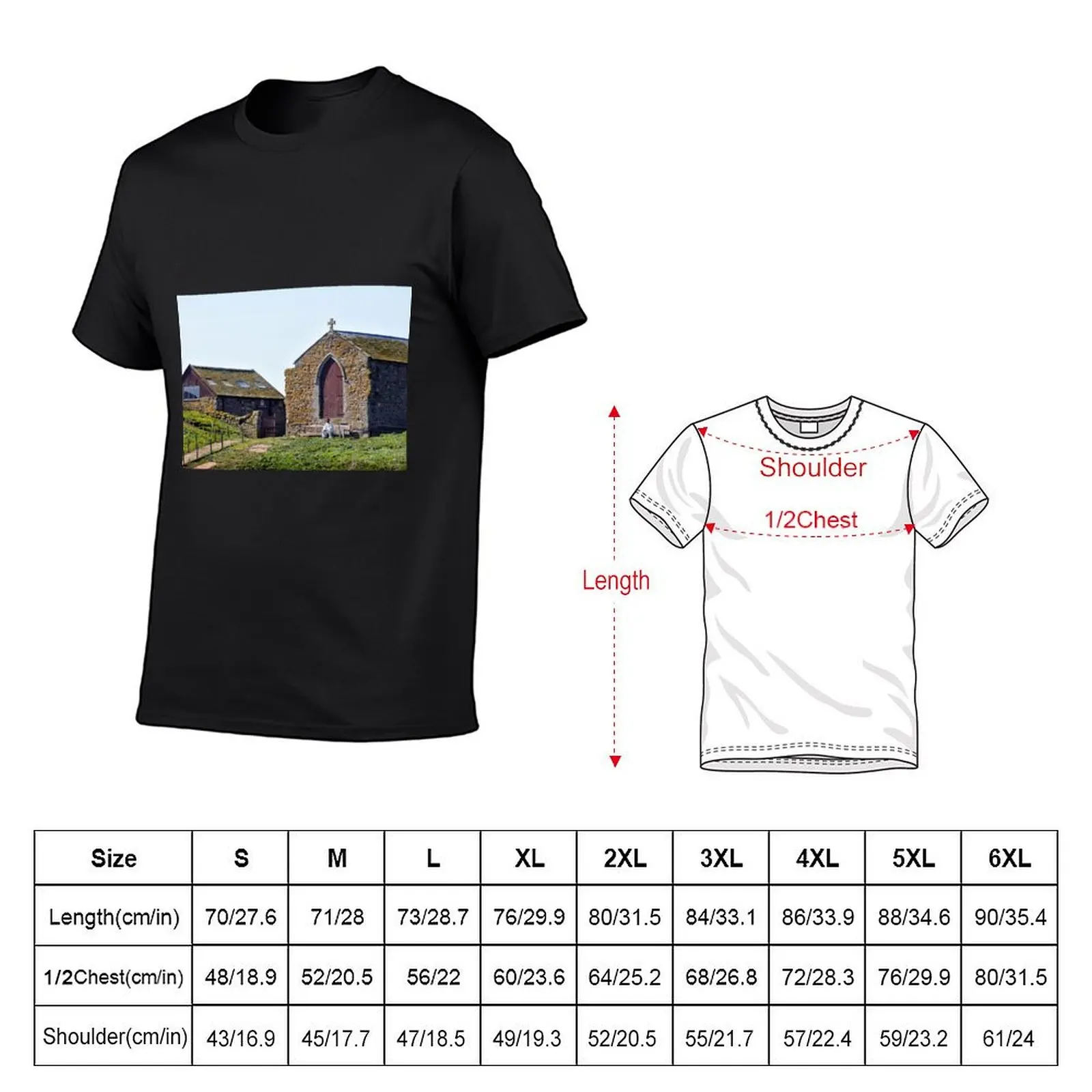 A ranger taking a break near St Cuthbert's Chapel, Farne Islands T-Shirt quick drying Blouse cute tops men t shirt