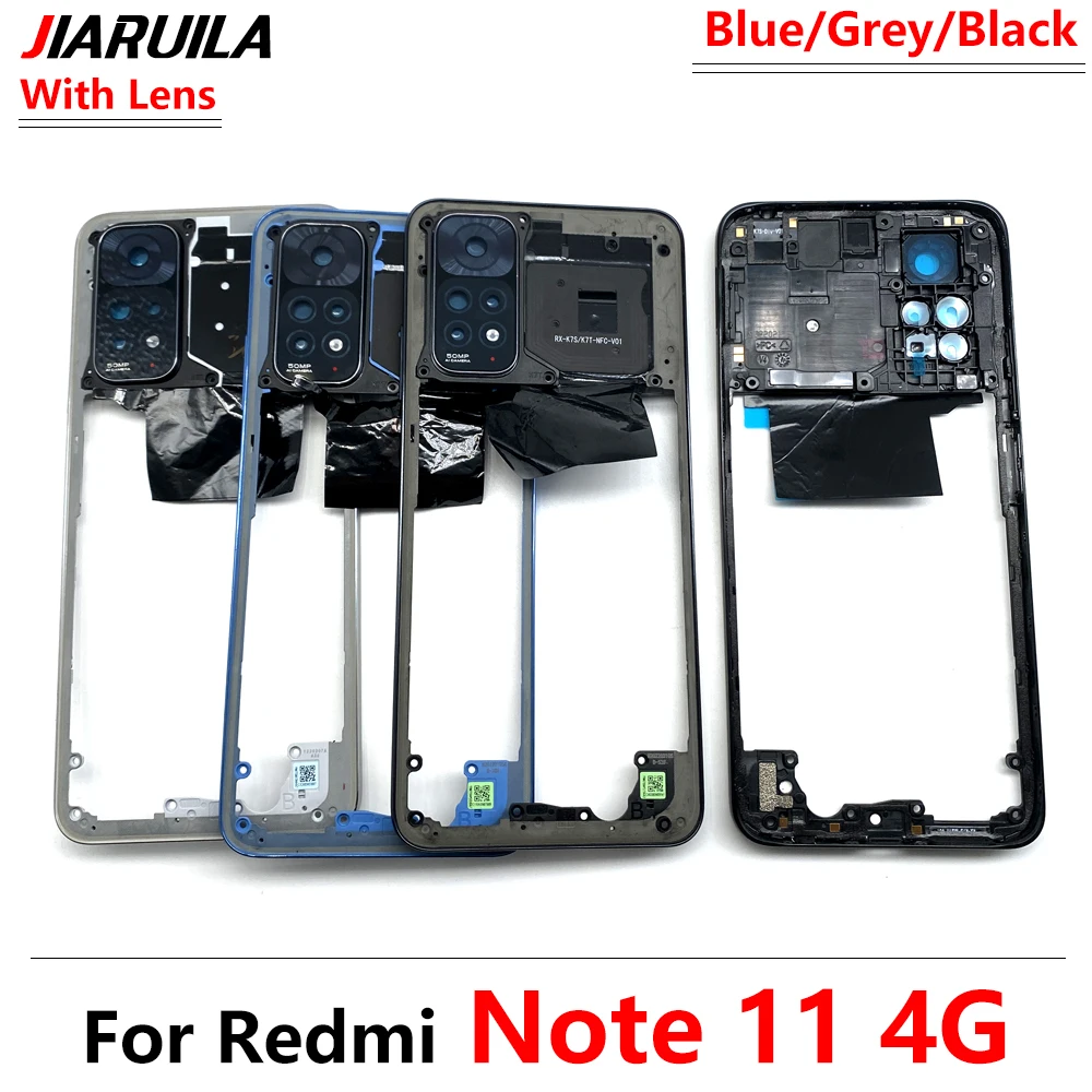 Housing Middle Frame Bezel replacement parts For Xiaomi Redmi Note 11 Global 4G / Note 11s Middle Plate Cover