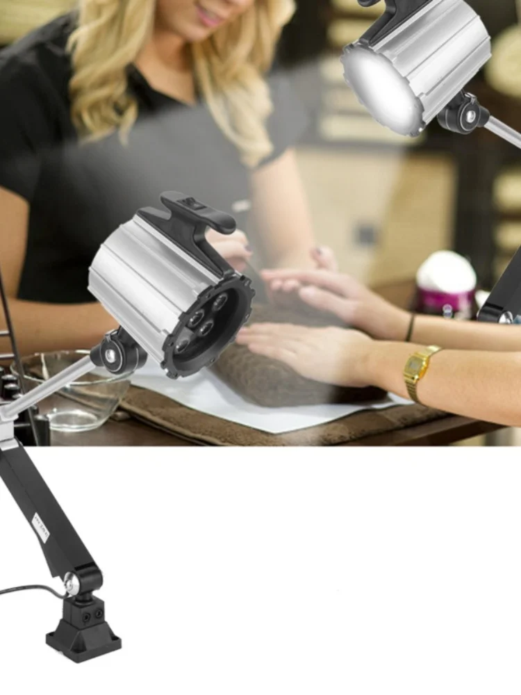 Lampe de travail polyvalente réglable à bras Long LED avec Fixation à vis pour tour fraiseuse CNC 7W 24V