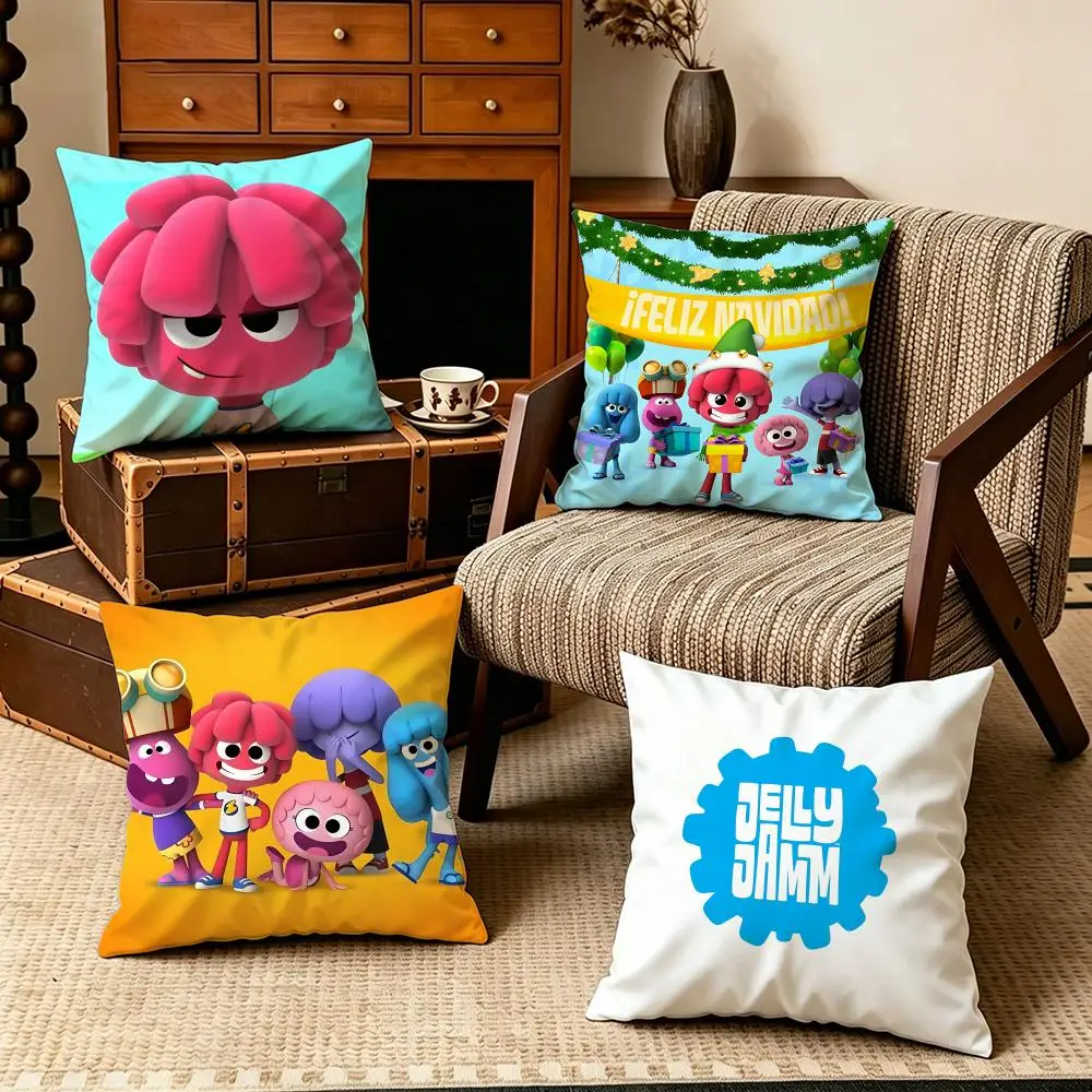 IP-Jelly JammS Cushion Cover Soft Velvet Cushion Cover Set 4Pcs 50x50 45x45 Zipper Pillowcase for Home Decor