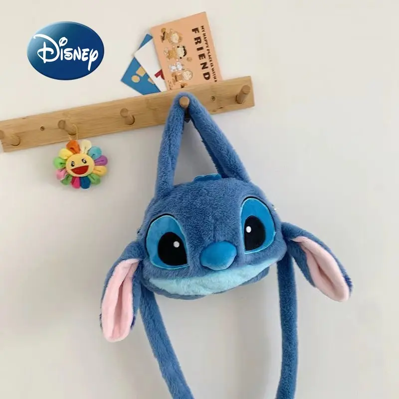 Disney Stitch 2023 New Women\'s Plush Bag Luxury Brand Women\'s Plush Crossbody Bag Winnie Bear Cartoon Cute Children\'s Bag