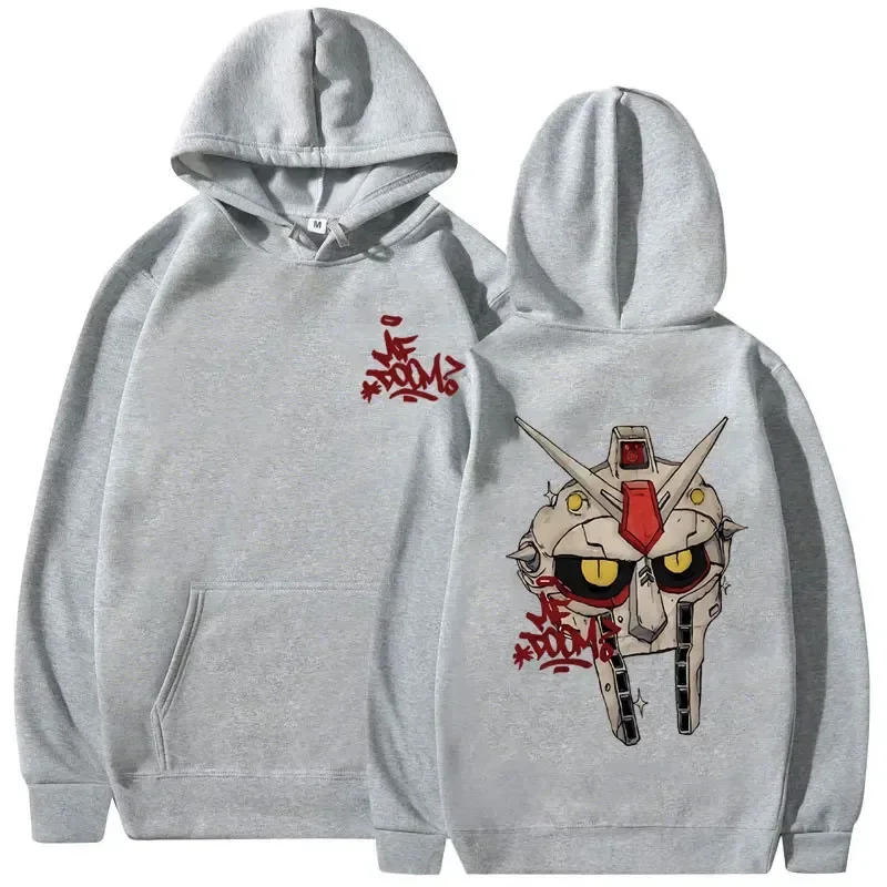 MF Doom Madvillain Graphic Sweatshirt for Men and Women Large Size Casual Sweatshirt with Hip Hop HoodCartoon Metal Mask