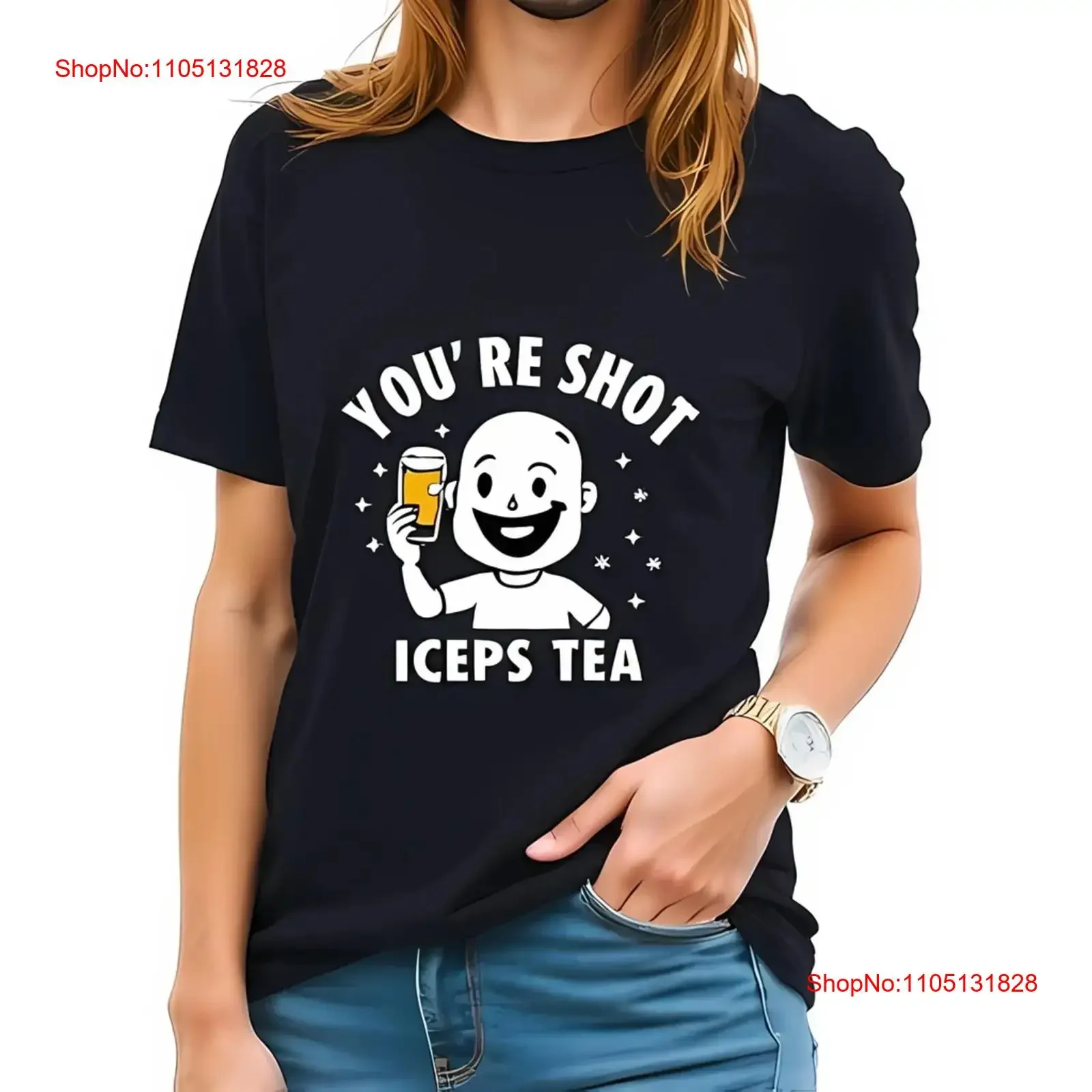 

Stylish Cotton T Shirt with Playful 'YOU'RE SHOT ICEPS All vintage Washed Comfortable Versatile Unisex fashion Breathable