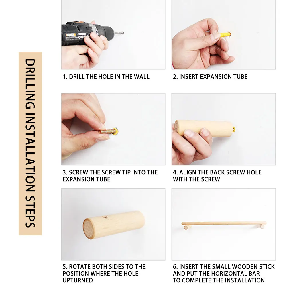 

Wooden Towel Rack Bath Holder Single Bar Hook Bathroom Accessories Organizer Space Saving Hygienic Coating Process