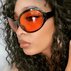 55806 Oversized Luxury Men's Sunglasses Driving Sun Glasses for Men Women Brand Designer Male Vintage Black Oval Sunglasses