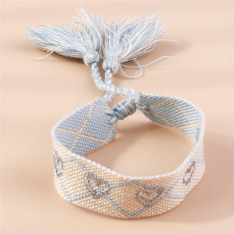 Aihua Boho bunte gewebte Seils chnur Armband handgemachte schicke Gurt Freundschaft Armbänder für Frauen Glück Schmuck Geschenk – Detail 5