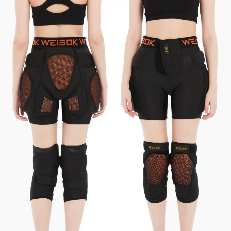 

Защитное снаряжение для лыж, внутренняя одежда, защита бедер, наколенники, комплект из шпона, двойная доска, противоскользящая подушечка для взрослых, мужчин и женщин