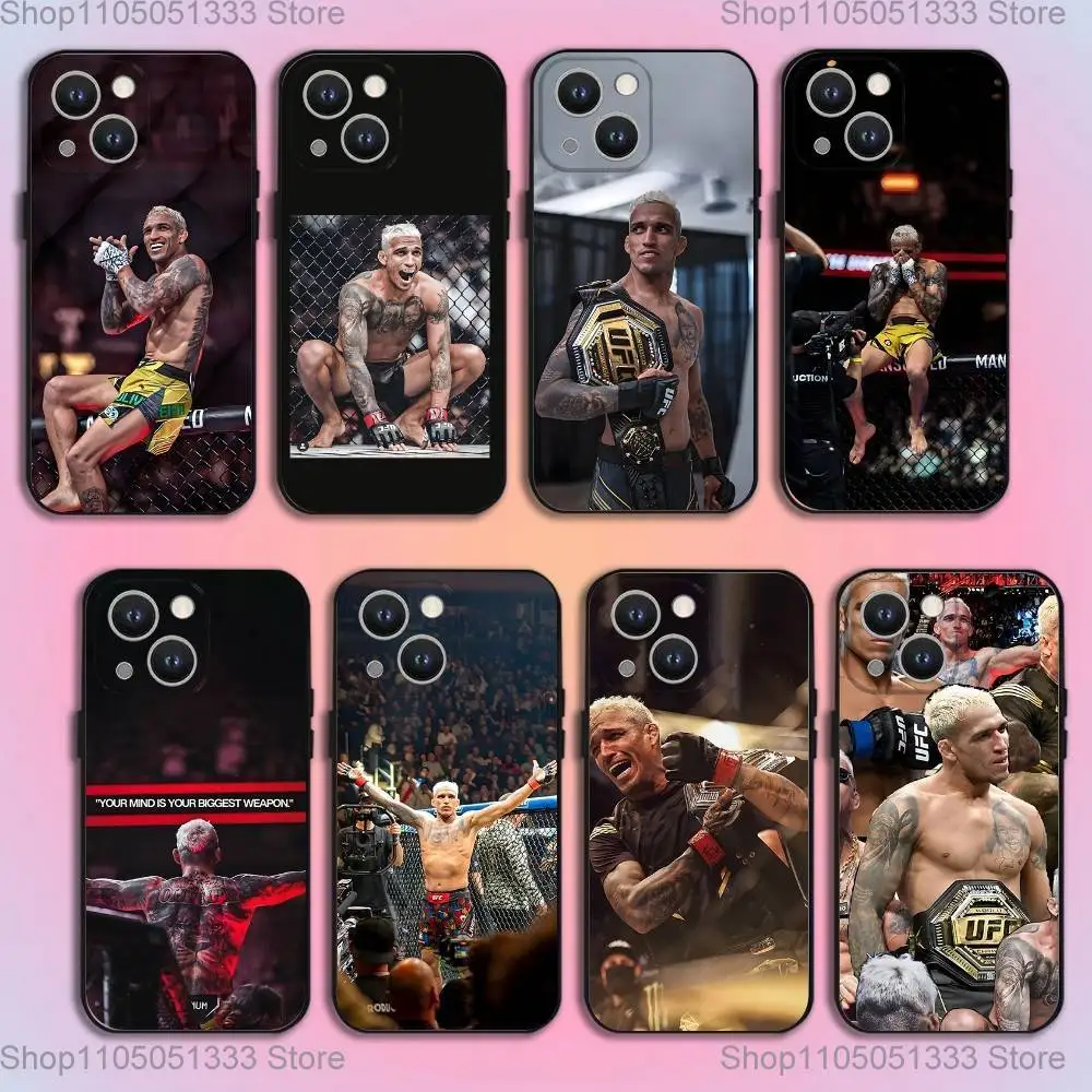 

Charles Oliveira Phone Case For iPhone 16,15,14,13,12,11,Pro,XS,Max,XR,Plus,E,SE4,Mini Black Soft Cover