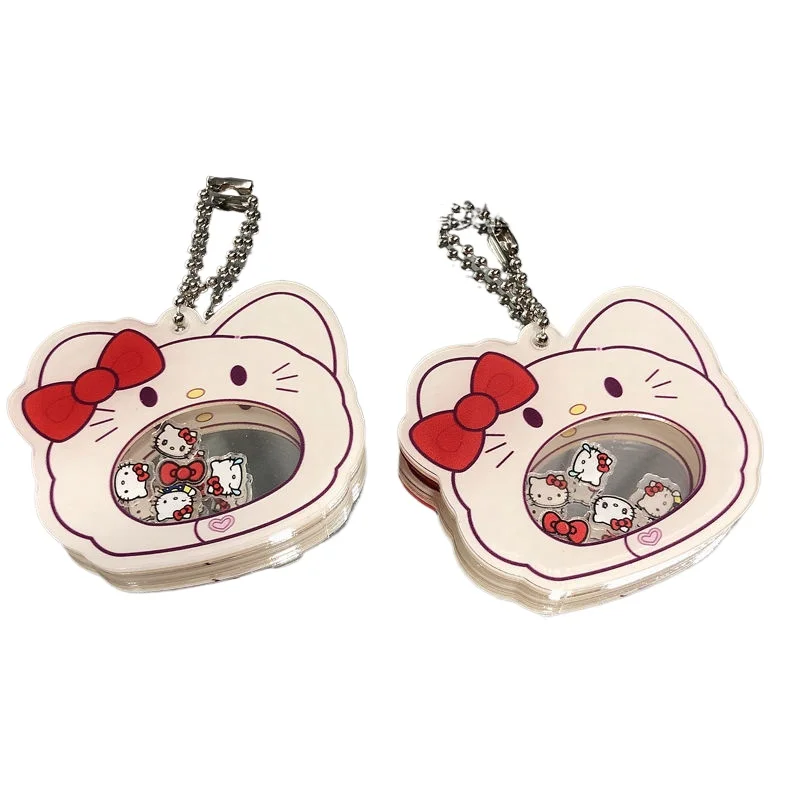 

hello kitty acrylic shaker pendant cartoon cute creative simple keychain school bag pendant wholesale