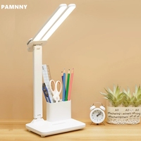 Led Desk Lamp Children's Bedroom Bedside Touch Dimming Folding Table LampStudent Eye Protection Double Headed Reading Light