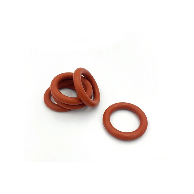 Fotografia 6: Anel de Vedação de Silicone de Grau Alimentício Resistente ao Calor, CS 2.62mm, Anel de Borracha VMQ Branco/Vermelho, Espessura 2.62, ID 2.84-228.27mm