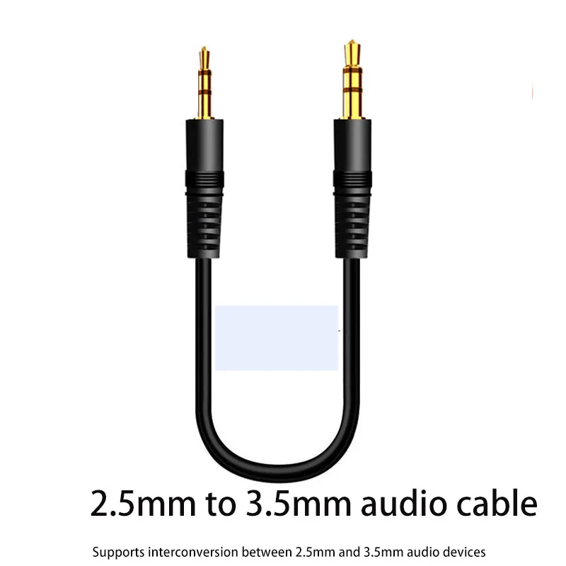 Gold Plated 2.5-to-3.5 Audio Extension Cable, 3.5mm To 2.5mm Headphone Connection Cable, Swivel Jack Adapter